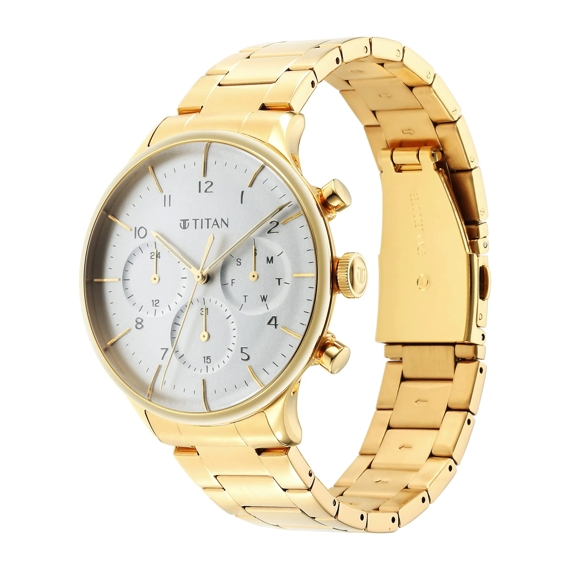 Titan Analog Gold Dial Men's Watch-90102YM01/NR90102YM01