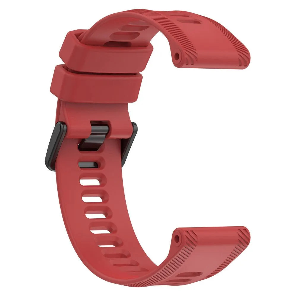 Universal Garmin Rem 22mm Silikone Rillet - Rød