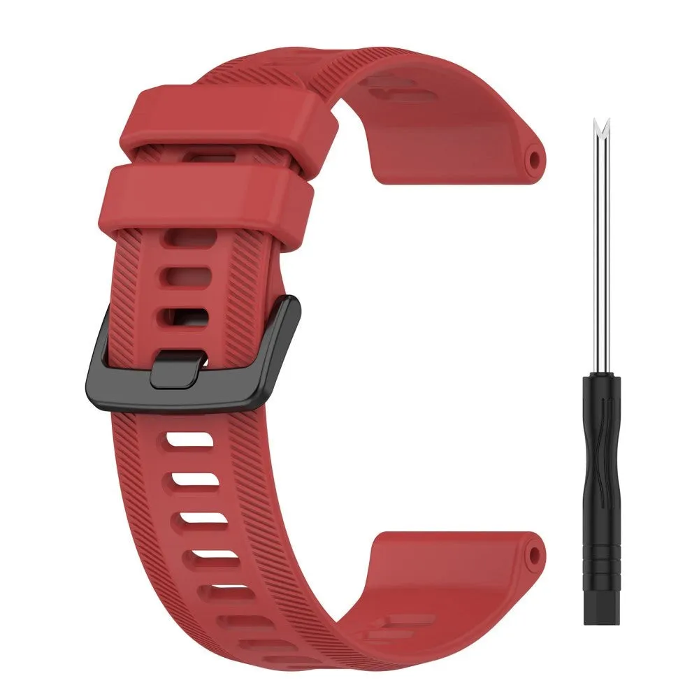 Universal Garmin Rem 22mm Silikone Rillet - Rød