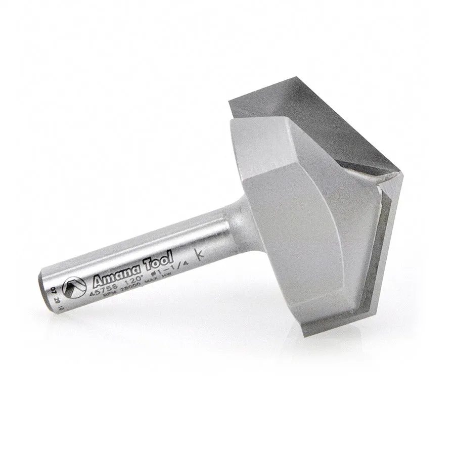 V Groove Router Bit | 120°x 1 1⁄4 Dia x 21⁄32 x 1⁄4" Shank | 45756 | 738685757567