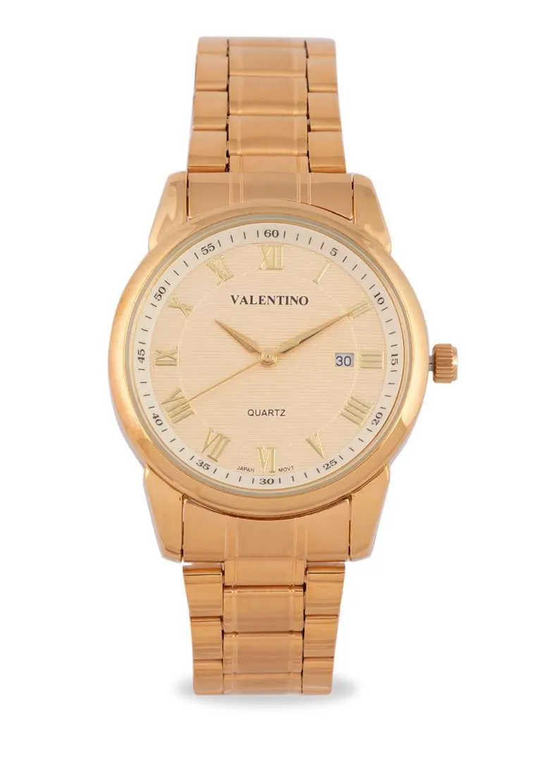 Valentino 20122297-GOLD DIAL Gold Strap Watch for Men