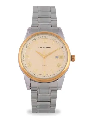 Valentino 20122299-GOLD RING-GOLD DIAL Silver Strap for Men