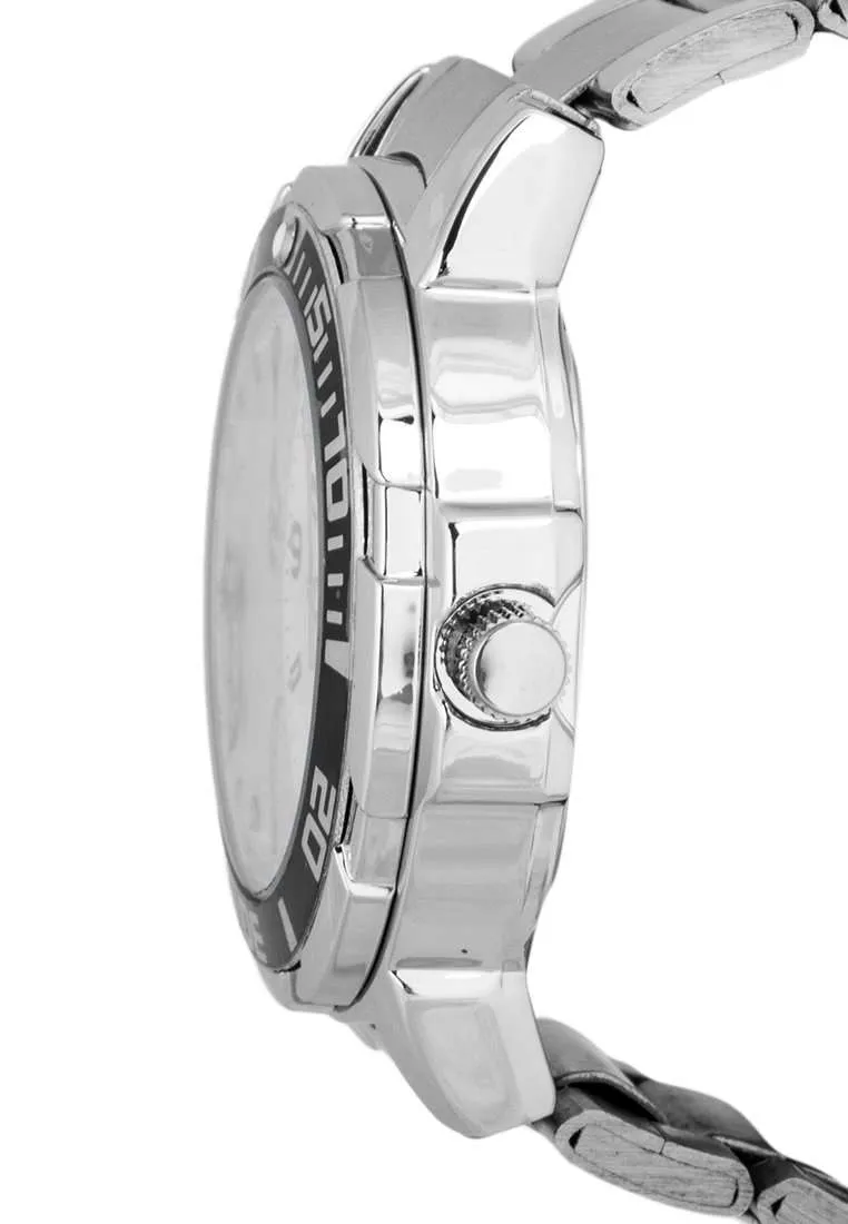 Valentino 20122318-WHITE DIAL Silver Stainless Strap Watch for Men