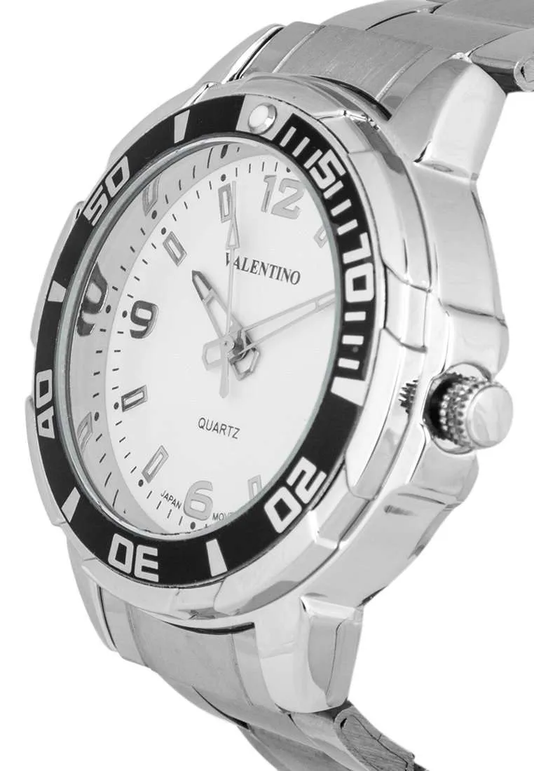 Valentino 20122318-WHITE DIAL Silver Stainless Strap Watch for Men