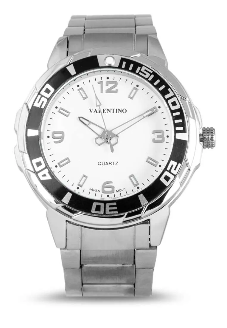 Valentino 20122318-WHITE DIAL Silver Stainless Strap Watch for Men