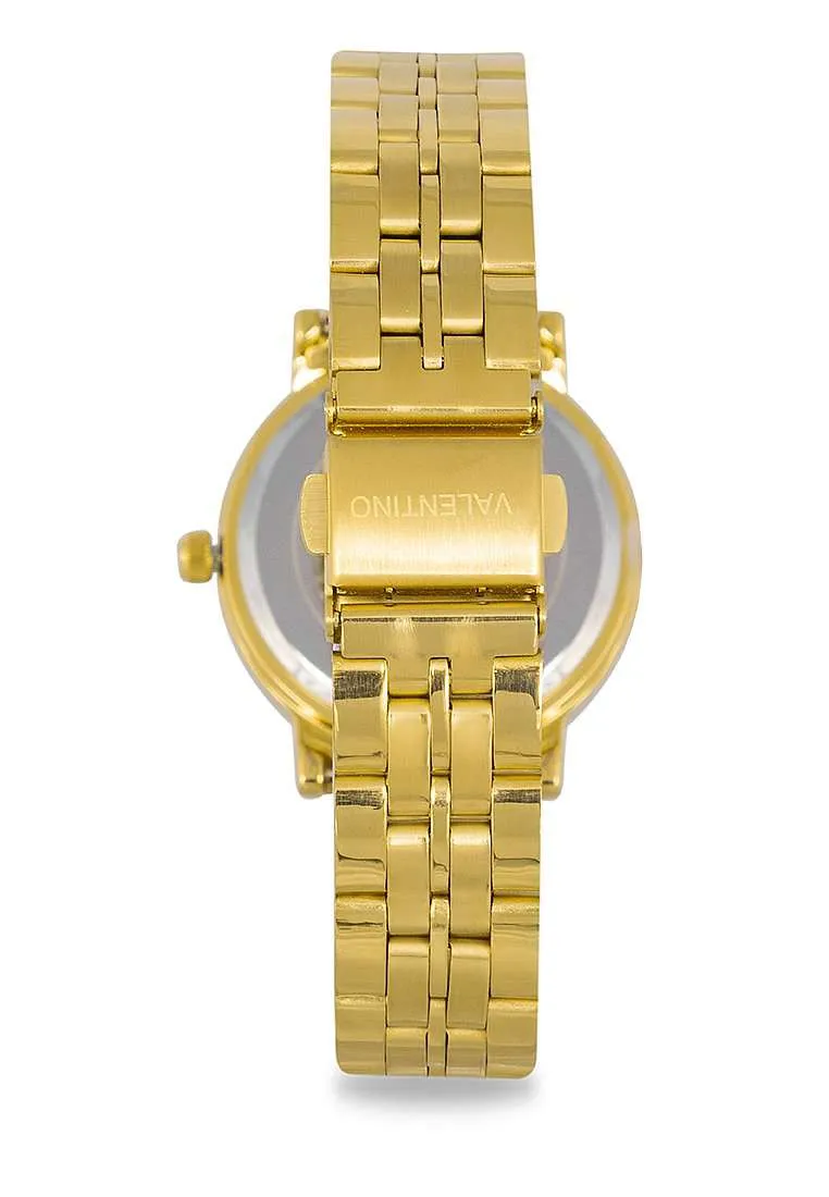 Valentino 20122325-BLACK DIAL Gold Stainless Watch for Women