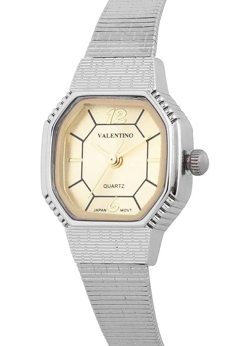 Valentino 20122329-GOLD DIAL Silver Watch for Women