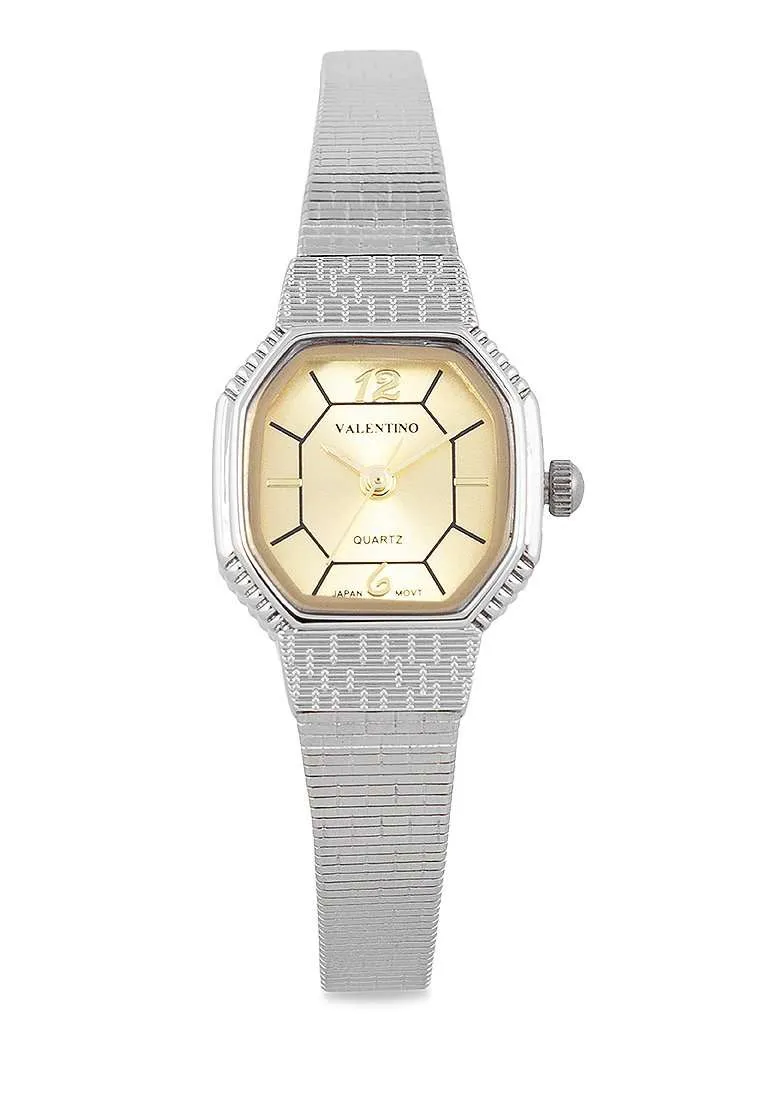 Valentino 20122329-GOLD DIAL Silver Watch for Women