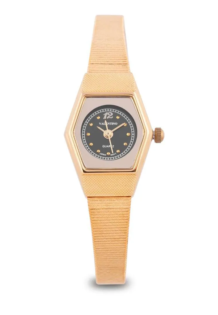 Valentino 20122334-BLACK DIAL Gold Watch for Women