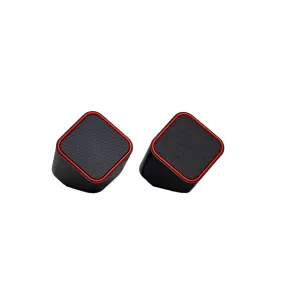 VB-702-Red Volkano USB Diamond Series Powered Stereo Speakers RD