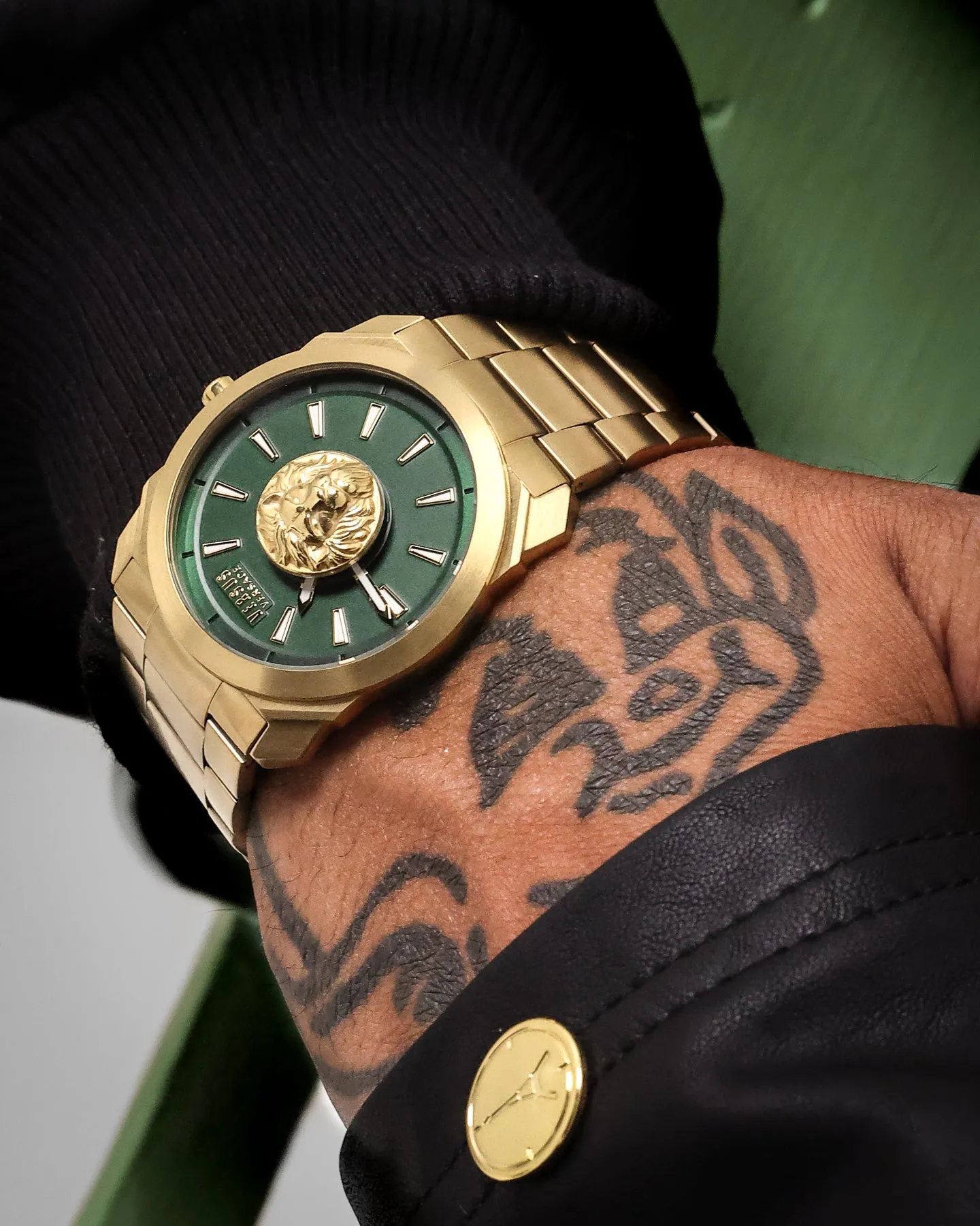 Versus Versace Versus Brick Lane Gent 40mm Watch Gold/Green