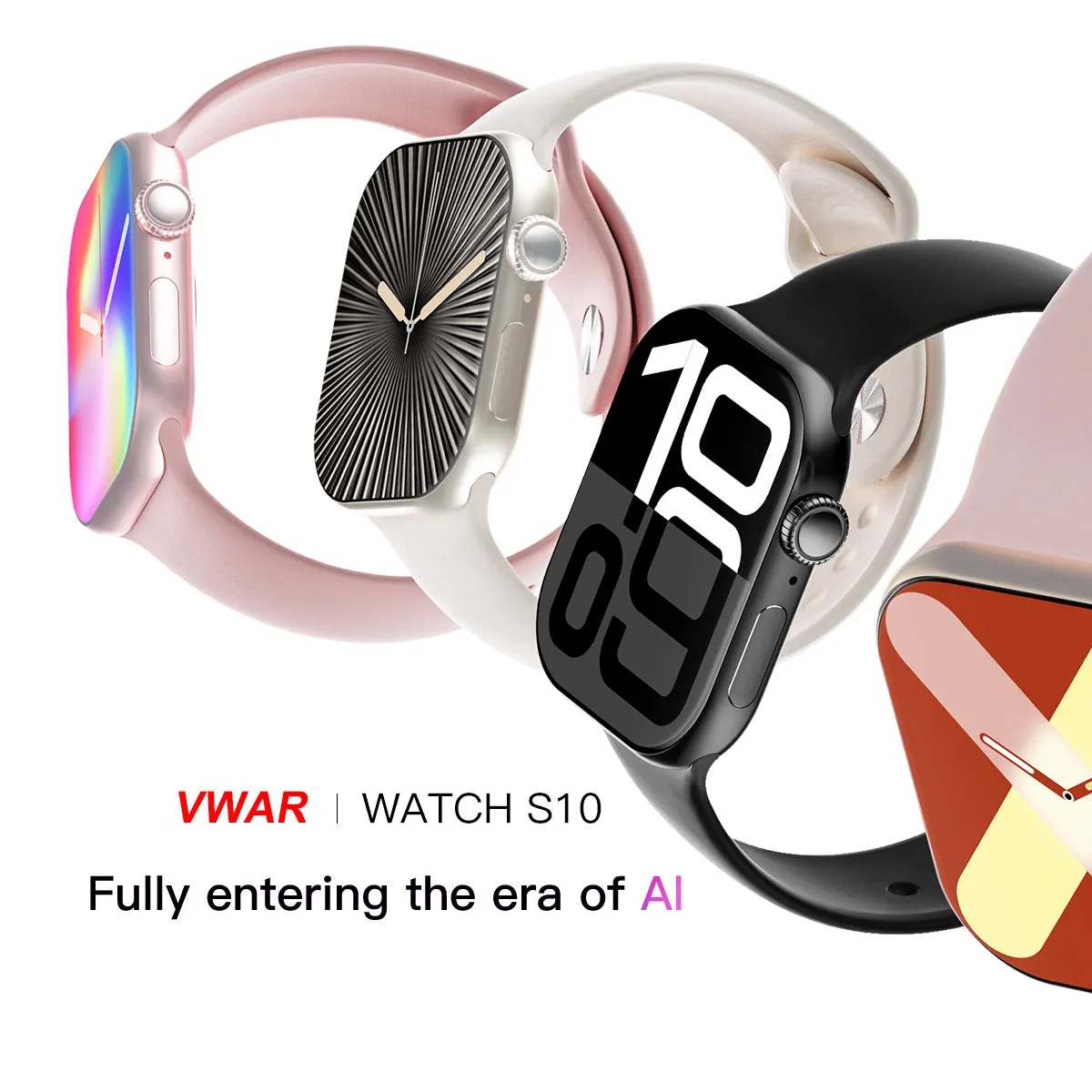 VWAR S10 Smart Watch Series 10 (46mm & 42mm) | AI ChatGPT, 4GB ROM, Noise Detection, IP68 Waterproof