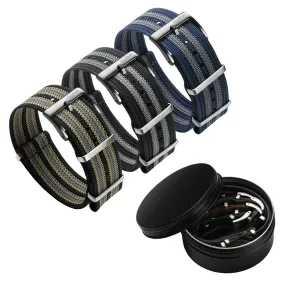 WatchGecko Ridge British Military 3 Watch Strap Set - Bond