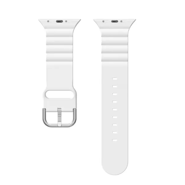 White Silicone Apple Watch Band 白色矽膠 Apple 錶帶