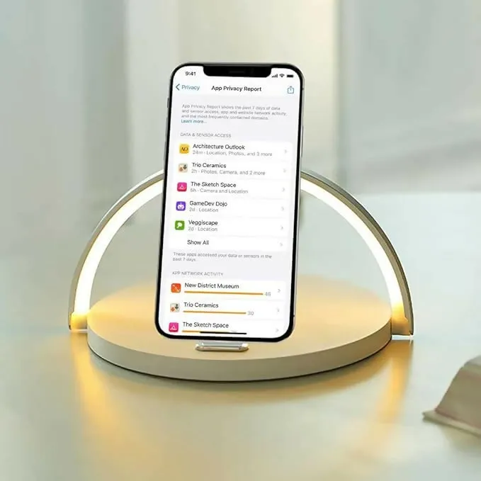 Wireless Charger Fast Charging Pad and LED Lamp-SA2405-185