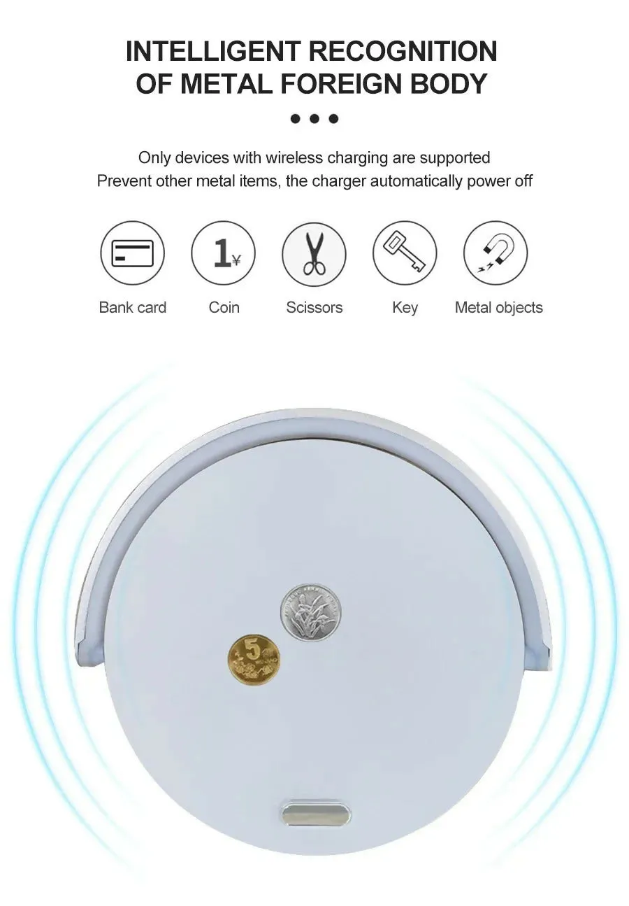 Wireless Charger Fast Charging Pad and LED Lamp-SA2405-185