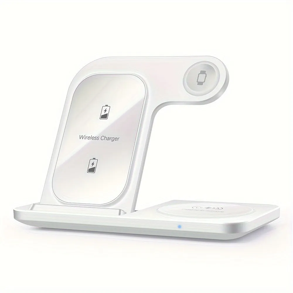 Wireless Charging Station for Multiple Devices Foldable 3 in 1 Fast Charger Station Stand Dock