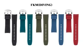 WISE DIVING FKM Rubber Strap 22 mm.