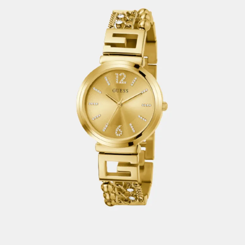 Women Beige Analog Brass Watch GW0545L2