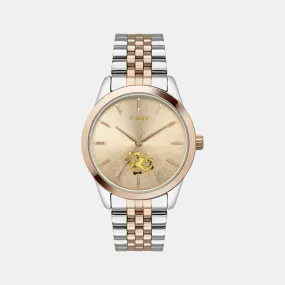 Women Rose Gold Analog Stainless Steel Watch TWEL13111