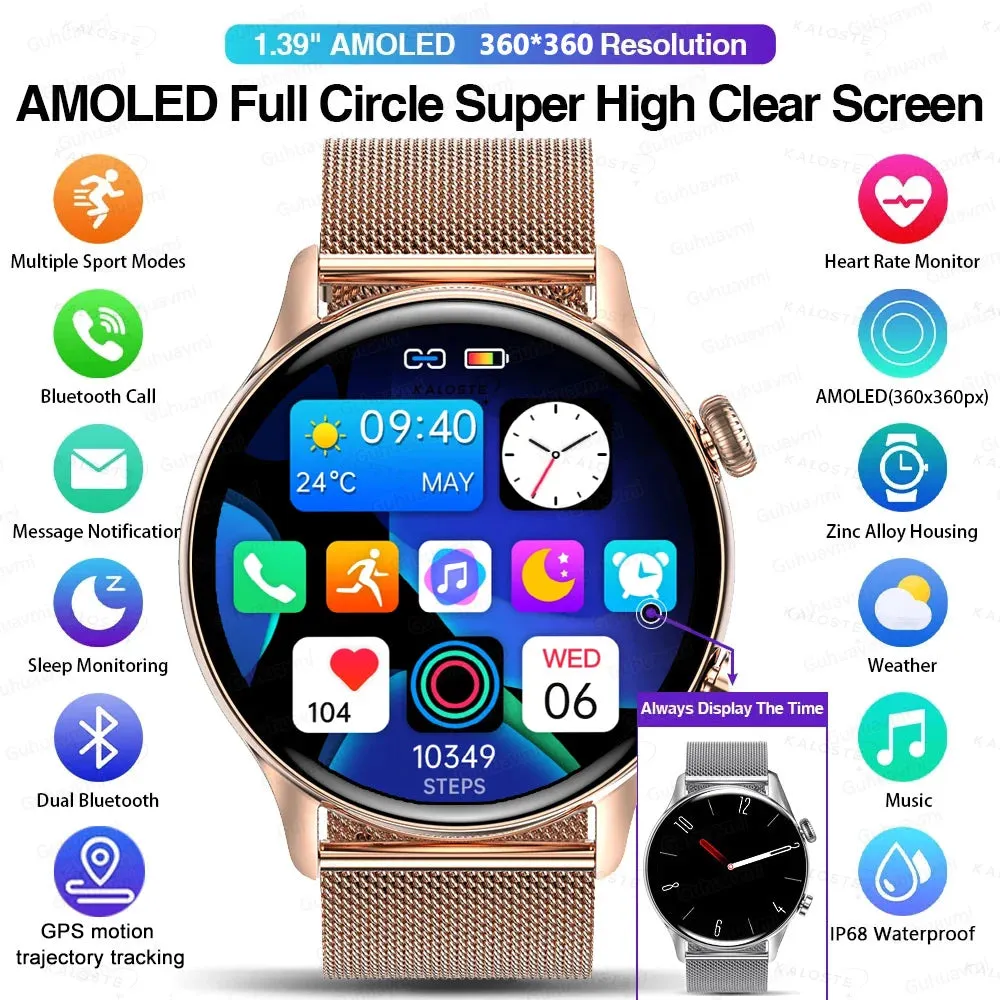 Women's AMOLED HD Screen Smartwatch For Android and IOS