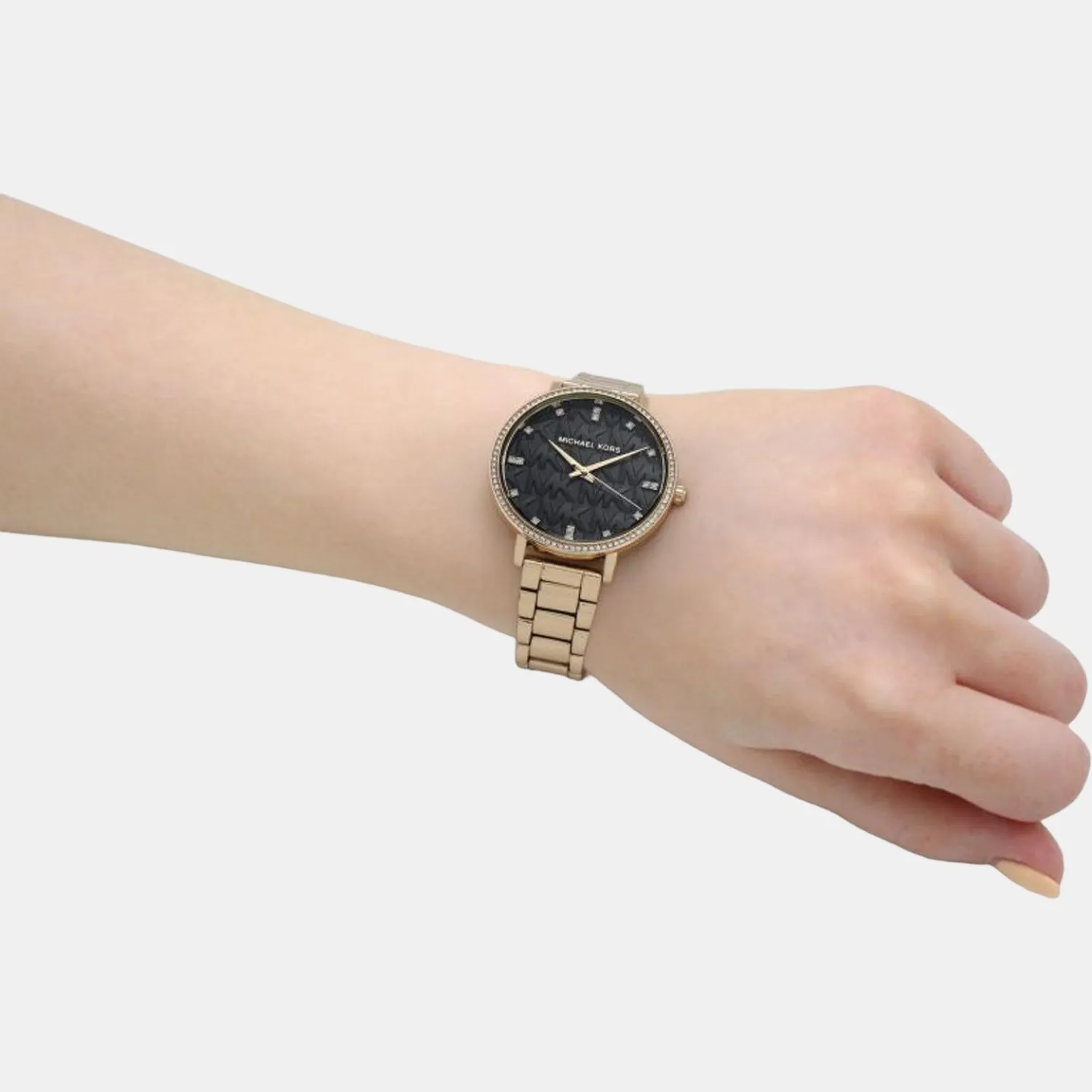 Women's Black Analog Stainless Steel Watch MK4593