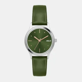 Women's Green Analog Leather Watch TW051HL01