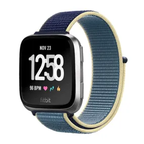 Woven Nylon Strap For Fitbit Versa/Versa 2 /Versa Lite (Alaskan Blue)