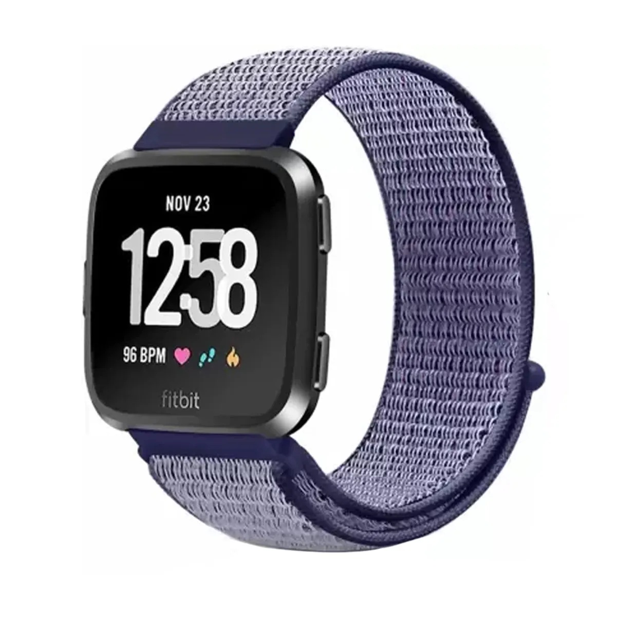 Woven Nylon Strap For Fitbit Versa/Versa 2 /Versa Lite (Alaskan Blue)