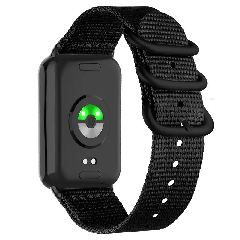 Woven Nylon Strap For Xiaomi Smart Band 8 Pro - Black