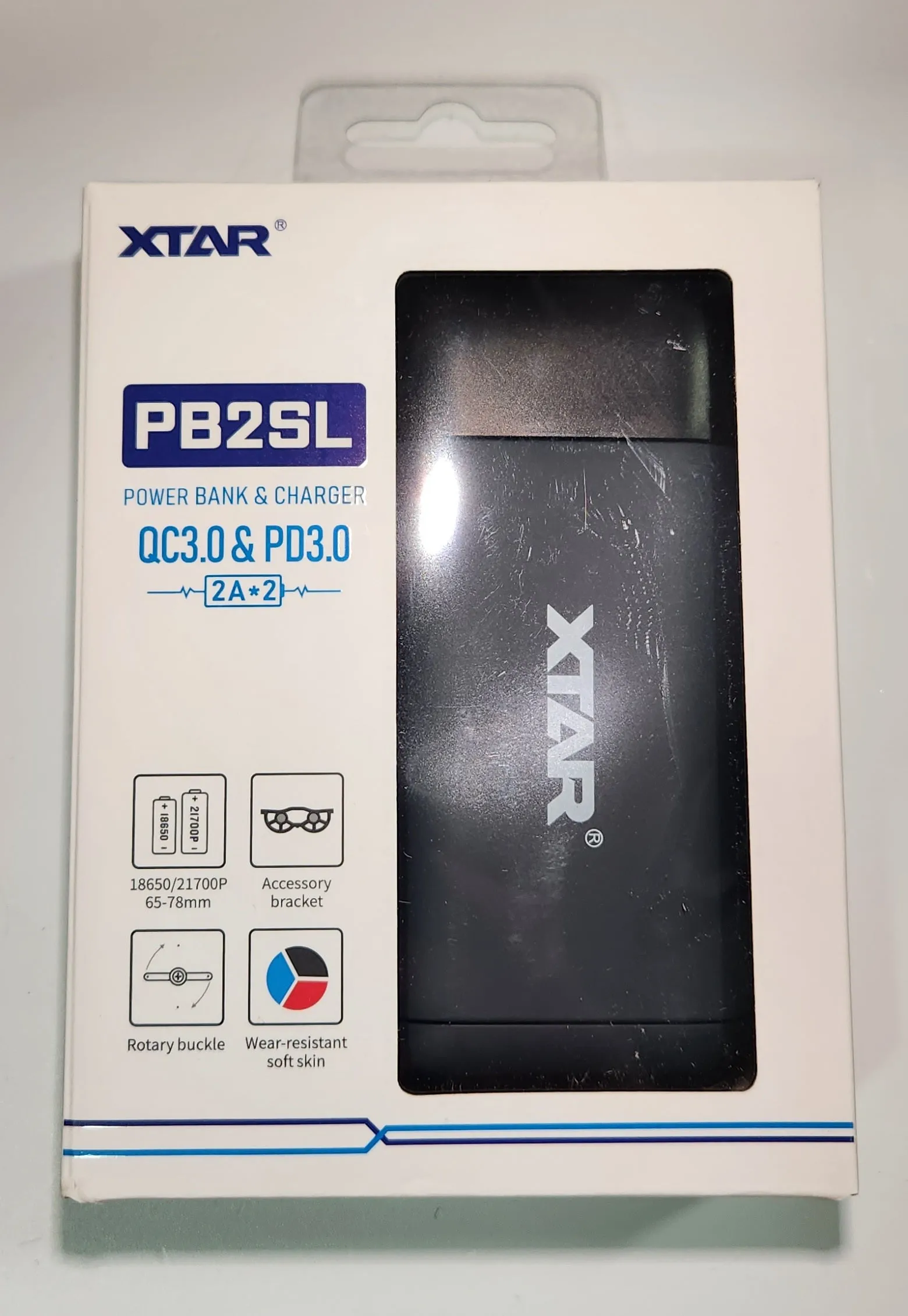 XTAR PB2SL QC 3.0 PD 3.0 18650 21700 Power Bank