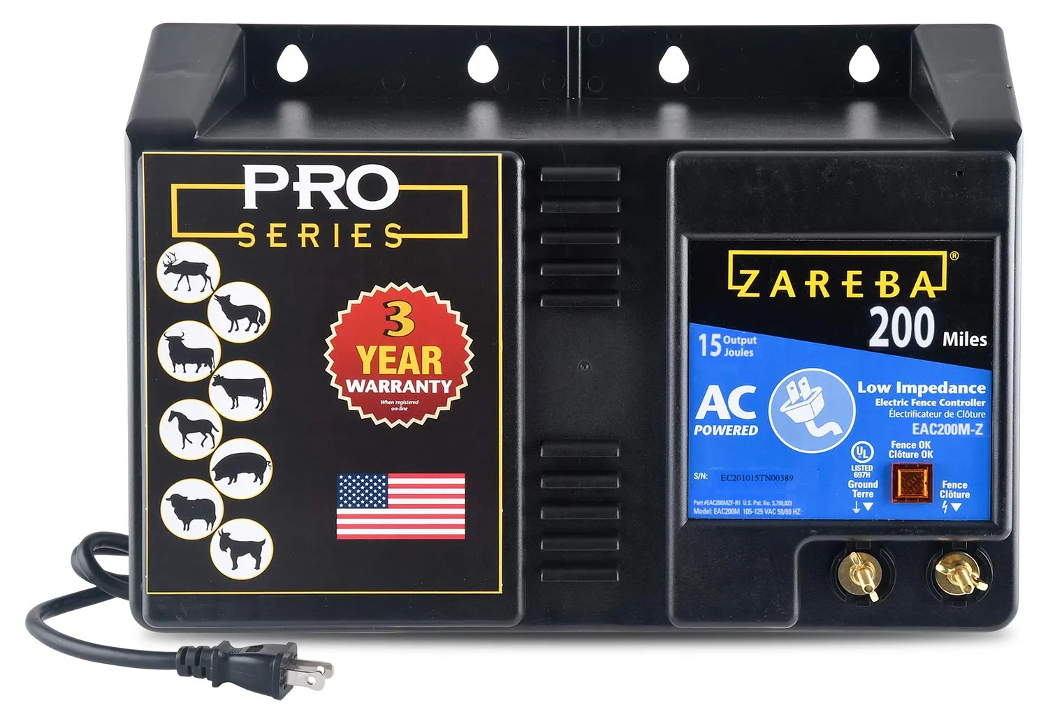 Zareba 200 Mile AC Low-Impedance Electric Fence Charger