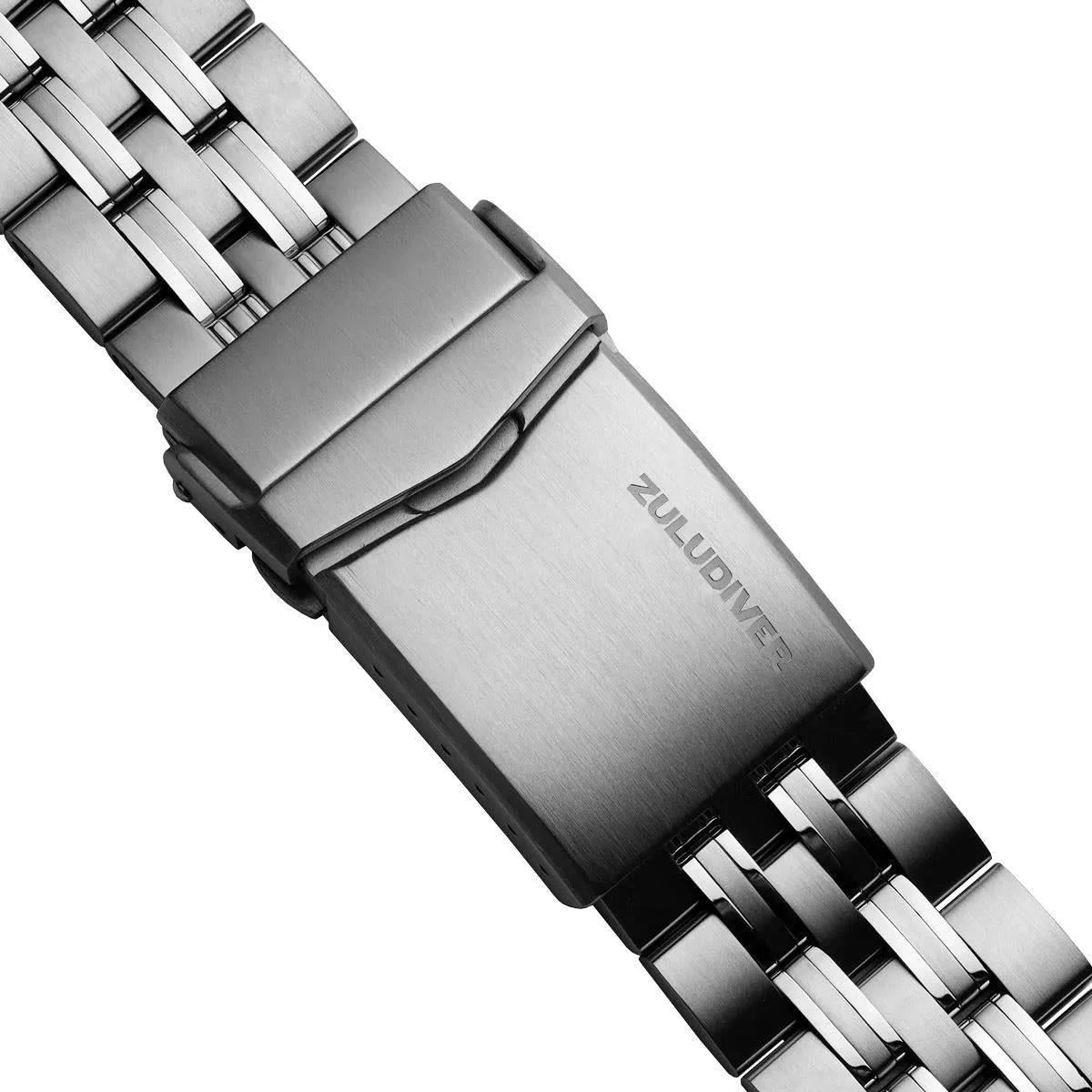 ZULUDIVER Seabrook Solid Stainless Steel Diver's Watch Strap